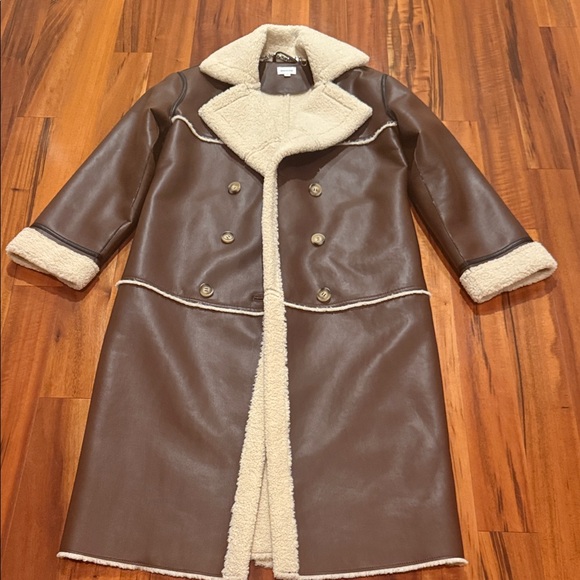 Song of Style Jackets & Blazers - Song of Style Brown Faux Leather with Cream Interior